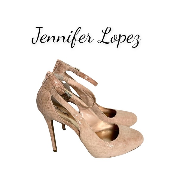 Jennifer Lopez Blush Pink Zipper Back Stiletto Heels - Picture 1 of 14